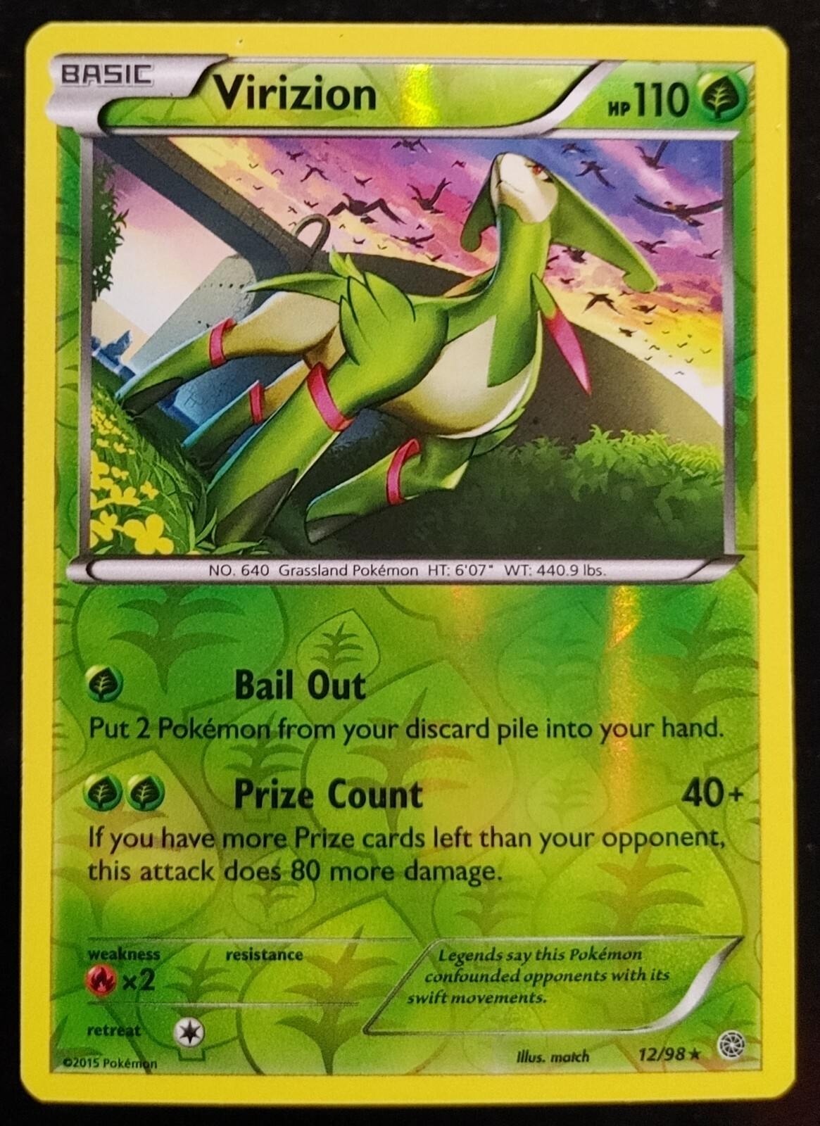 Virizion - 12/98 - Reverse Holo Rare - XY: Ancient Origins - Pokémon