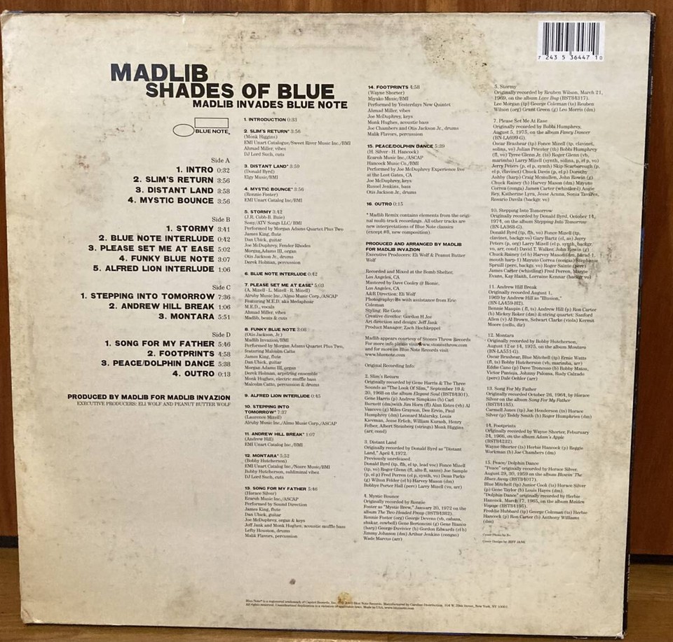 madlib shades of blue Blue Note 7243 5 36447 1 0 eBay