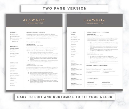 Modèle de CV, lettre de motivation, CV lettre américaine, CV exécutif, fichiers Word #2 - Photo 3 sur 7