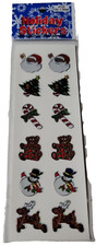 Holiday Stickers 1 Sheet Sparkle Frosty Snowman Santa Reindeer Christmas 4/133