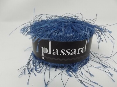 1X Plassard ungewöhnlich Kragen 06 blau 25grs 100% Polyester pt9
