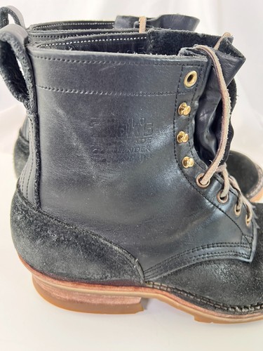 Nicks Boots 6" Urban Logger 10 E Black Smooth over Roughout w/ Honey Vibram - Imagen 9 de 19