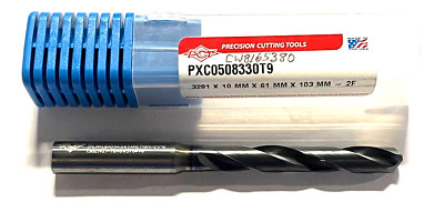 PCT .3281 Solid Carbide Drill 5xD Coolant Thru 150Â° 2FL Varianta Supral Coated