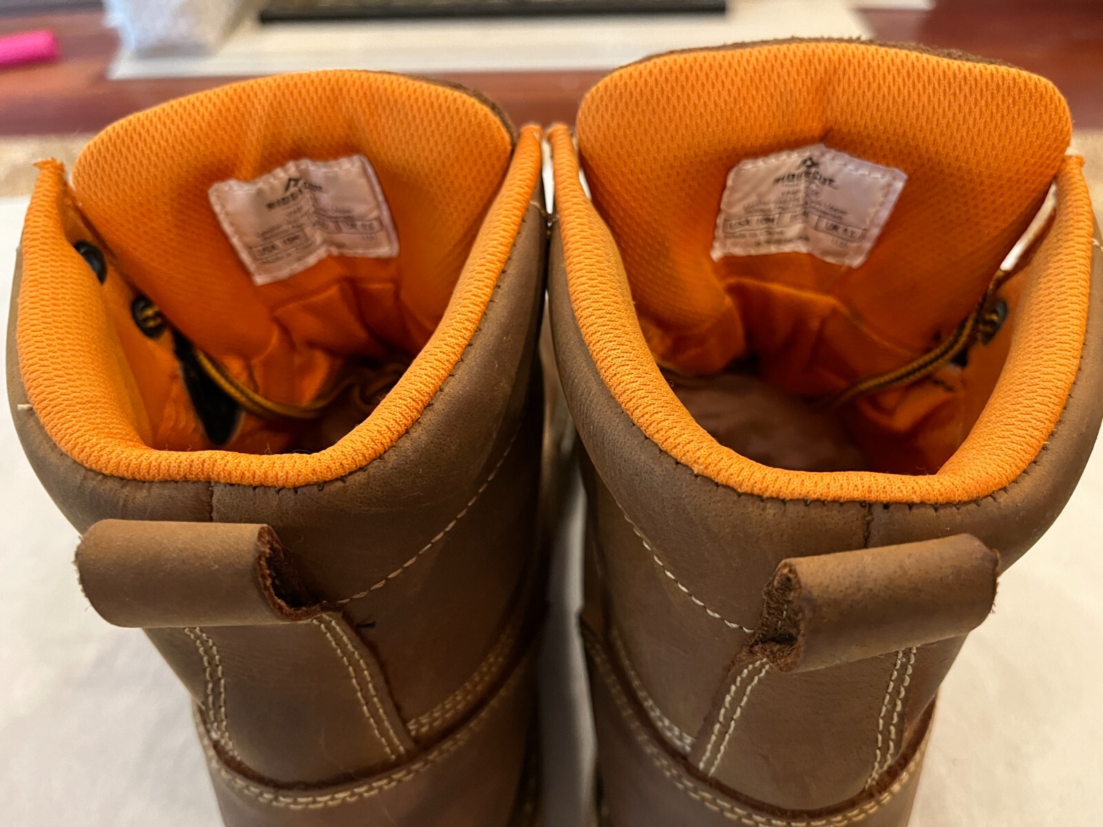 Ridgecut Men's Work Boots YMF2105 Waterproof Tough Wear Brown Leather