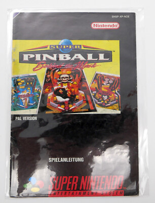 Super Pinball Super Nintendo SNES Anleitung Handbuch Manual SNSP-XP-NOE