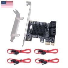 PCIe PCI Express to 6G SATA3.0 4-Port SATA III Expansion Controller Card Adapter