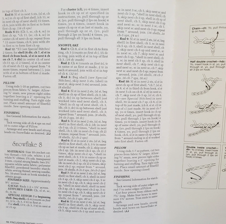 Pincushion Snowflakes Crochet Patterns By Annie's Attic - Image 3 of 4