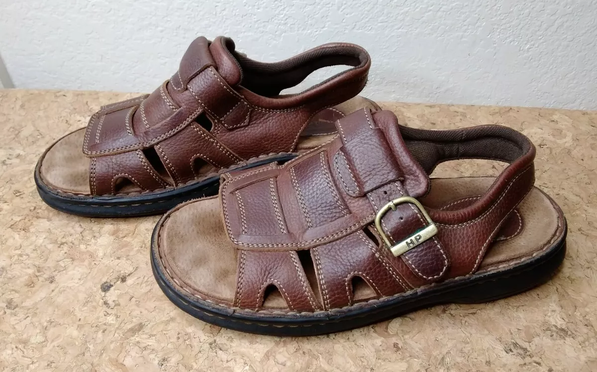 Cheap Mens Brown Hush Puppies Peru Sandals | Soletrader Outlet