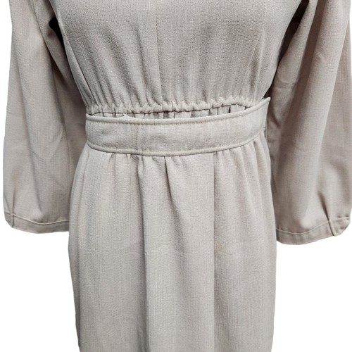 Homemade Amish Mennonite Apron Dress Girl 14 Beige 36 Bust 28 Waist No Buttons - Picture 9 of 12