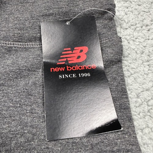 New Balance Pants Girls Small 7/8 Charcoal Heather Gray Leggings Cotton Blend - Picture 3 of 9