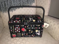 Vtg Sewing Basket
