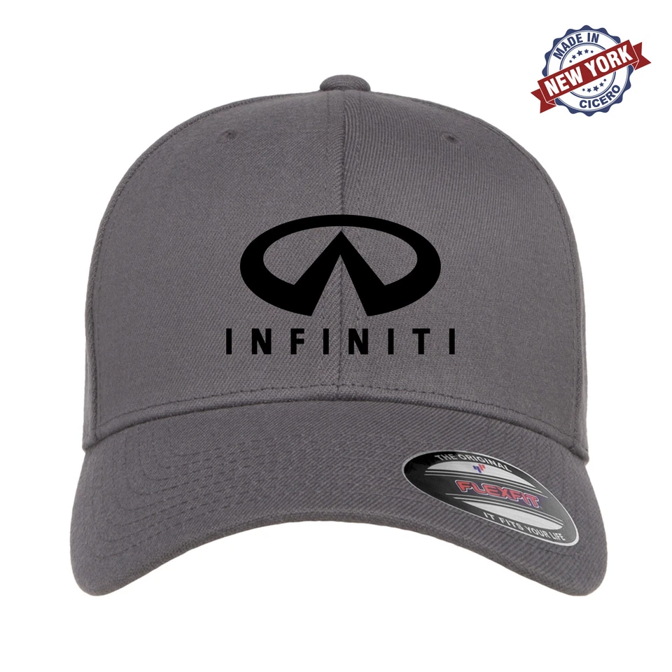 Gorra de béisbol ajustada Flexfit bordada con logotipo Infiniti Q60 QX30 QX80 Foto 4 de 4