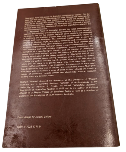 Aboriginal Power in Australian Society by Michael C. Howard (Paperback, 1982) - 第 2/6 張圖片