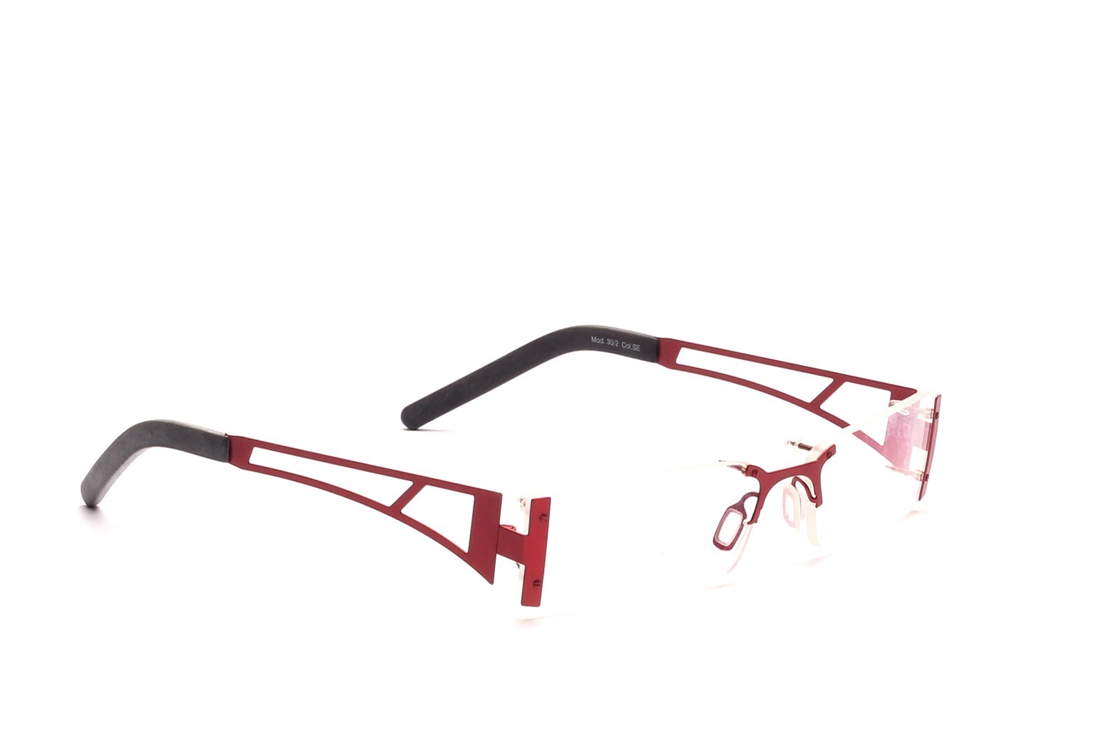 Kamasutra Metall Fassung Randlos in Rot Made in Germany in 50 - 19 mm F3