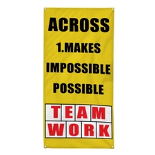 Vertical Vinyl Banner Multiple Sizes Makes Impossible Possible Teamwork Outdoor