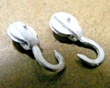  2 pc Large Crane Pulley Hooks 1/48 to 1/24 Scale By Don Mills Models 48-45