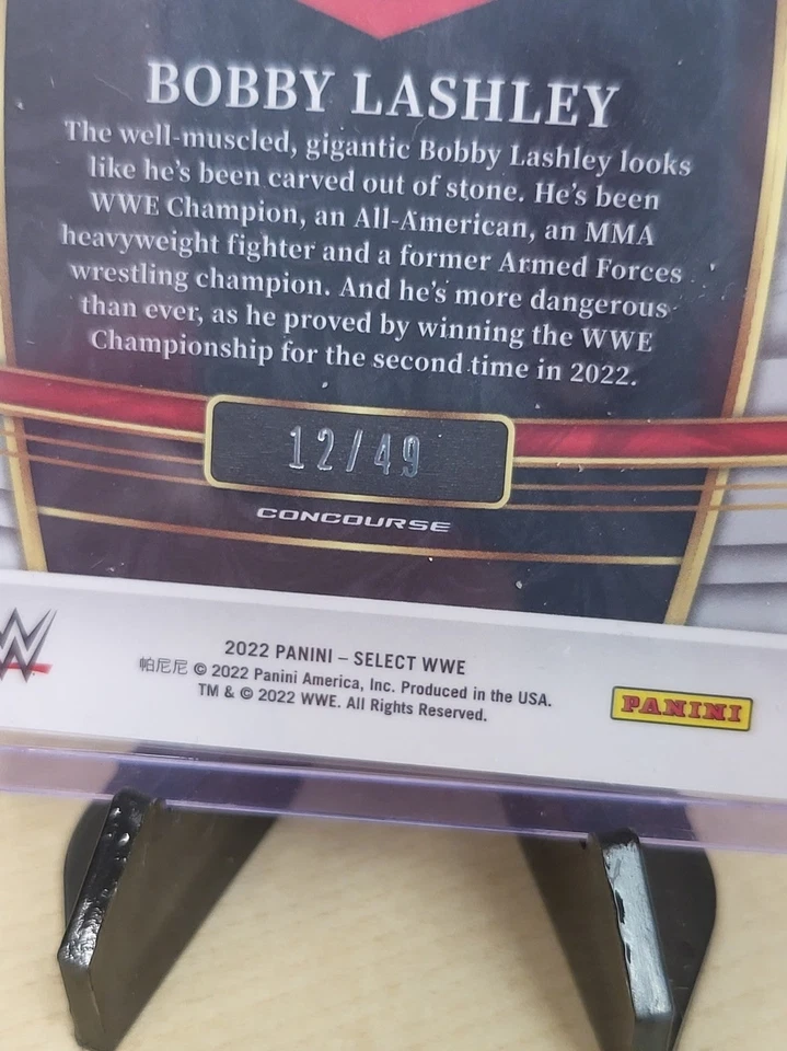 Bobby Lashley 2022 WWE Panini Select Green Prizm Concourse /49 Raw - Image 3 of 3