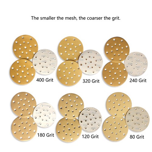 150MM SANDING DISCS 17 HOLE 6 INCH HOOK AND LOOP 80 - 600 GRIT SANDPAPER Wet&Dry - Picture 2 of 5