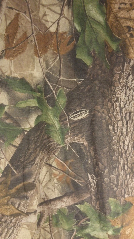 Walls Short Sleeve Realtree Hardwoods Green Camo Pocket T-Shirt Cotton Men Small - Image 3 of 4