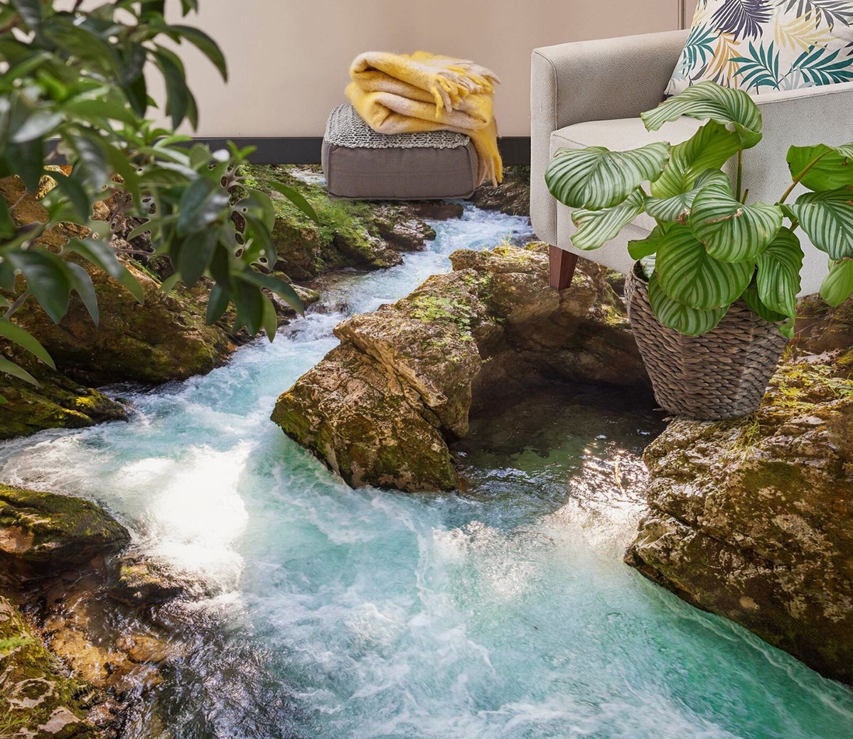 3D Rock River FZ6570 Floor WallPaper Murals Epoxy Floor Print