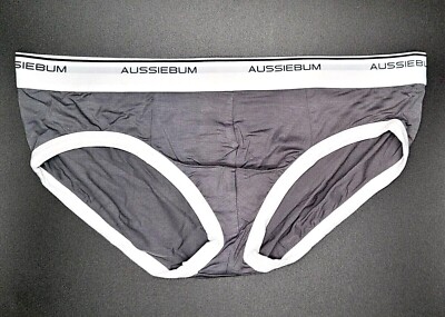 AussieBum Men's Baseline Brief Underwear Size M L XL Grey NWT