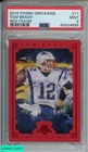 2015 PANINI GRIDIRON KINGS TOM BRADY #11 RED FRAME PATRIOTS PSA 9 MINT