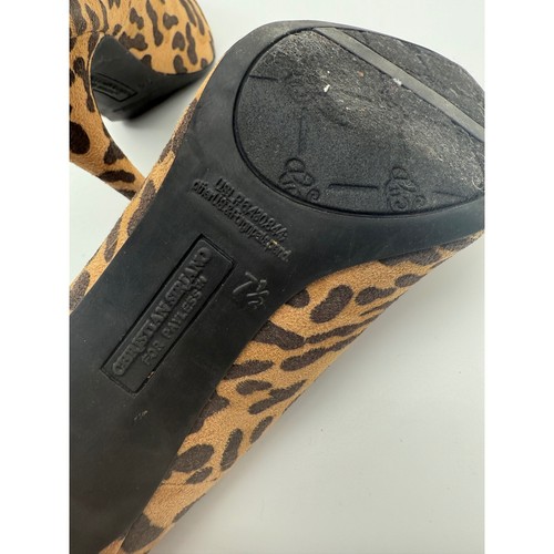 Christian Siriano Leopard Print Pumps Stiletto Heels Classic 7.5 - Picture 4 of 5