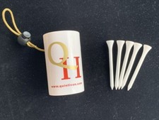 praktischer GOLF-Tee-Shaker - Kunststoffbeh&auml;lter mit 5 Natur-Holztees
