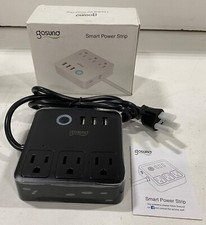 Gosund Smart Power Strip Plug 3 USB 3 Charging Port - Black