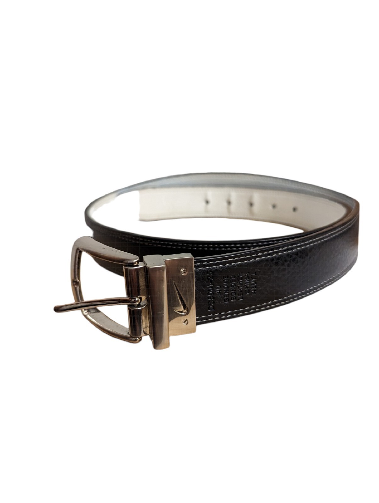 Nike Golf  Reversible Black / white Leather Belt  Sz 40 thumbnail 2