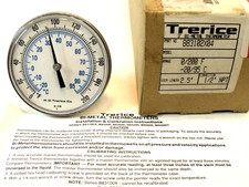 NIB Trerice B83102X04 Bi-Metal Thermometer:  3  Face, 0-200F -20 to 95C 