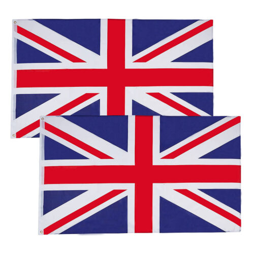 Union Jack Flag Brass Eyelets Double Stitched Great Britain UK Sport 5X3FT Fast - Picture 4 of 9
