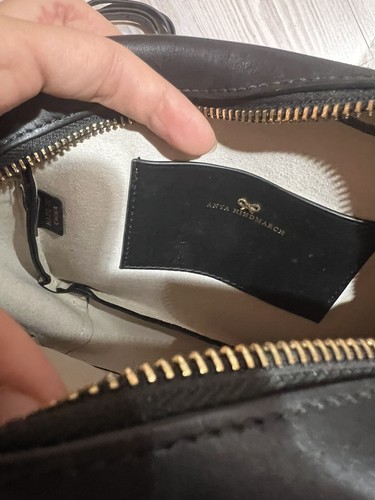 Anya Hindmarch Small Classic Logo Black Crossbody Bag - Picture 7 of 9