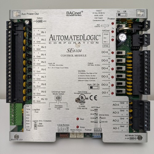 AUTOMATED LOGIC SE6104 BACnet CONTROL MODULE / Used - Working - Complete