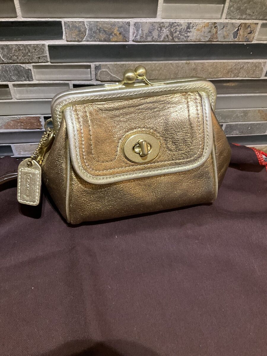 Coach Legacy Metallic Gold Leather 65th Anniversary Kisslock Coach Legacy Metallic Gold Leather 65th Anniversary Kisslock