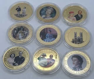 9 Various Crowns Elizabeth II Diamond Jubilee