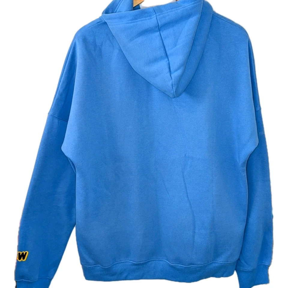 Drew House Mascot Hoodie Adult XL Sky Blue Justin Smile Sweatshirt USA Made - Image 2 of 4