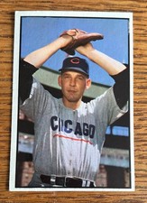 1953 Bowman Color Paul Minner Chicago Cubs #71 EX (stain on back)