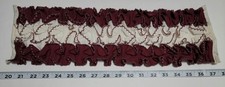 Vintage Tuxedo Shirt Ruffle Dickie Maroon Black Trim Button 1970s Prom Wedding