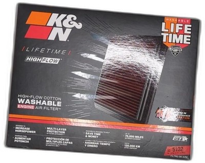 K&n High-flow Original Lifetime Engine Air Filter: Increase Power: Premium