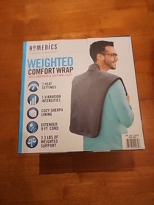 Homedics Weighted Comfort Wrap Vibration & Soothing Heat Wearable Neck Massager 