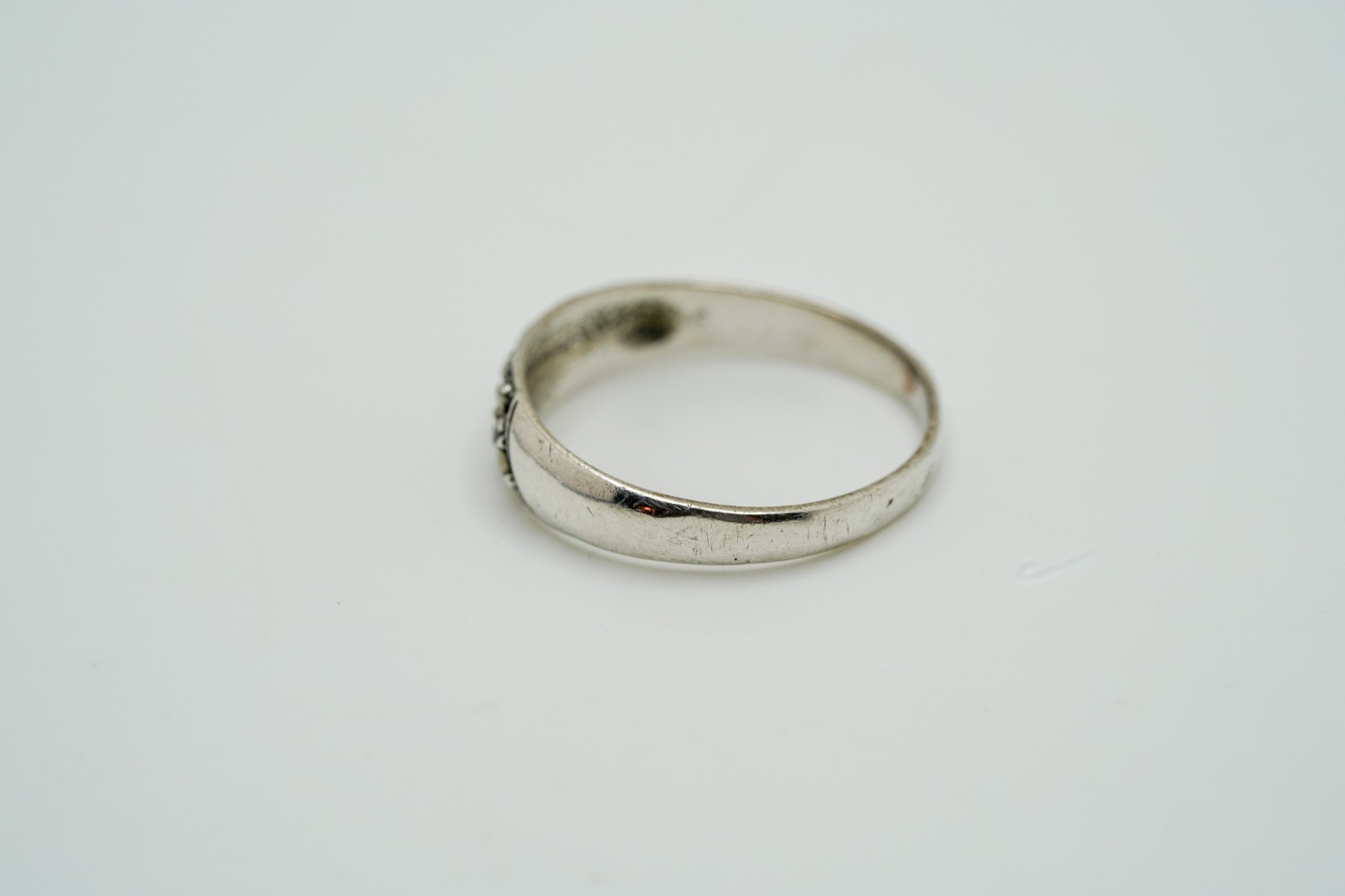 Vintage Sterling Silver Marcasite Stackable Ring … - image 3