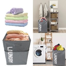 Large Laundry Sorter Cart Hamper Basket Rolling Clothes Bin Trolley on Wheels UK