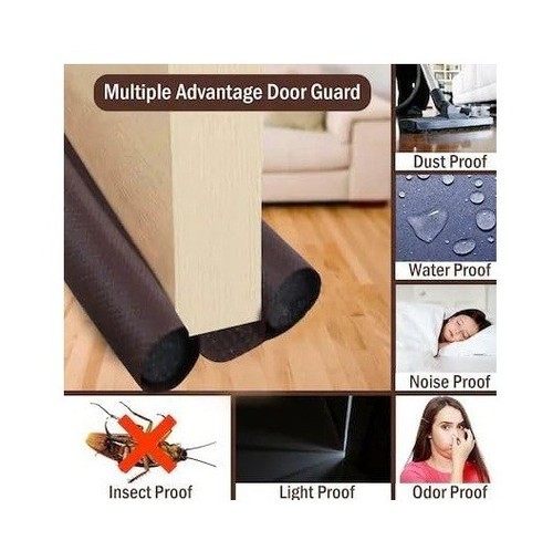 Door Bottom Seal Strip Twin Draft Stopper Gap Filler Soundproof, Dust & Insect. - Picture 7 of 8