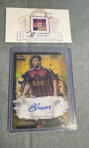 2024 Topps Finest Mls - Autographs Brayan Vera #Ba-Bv Gold Refractor /50 (AU,RC)