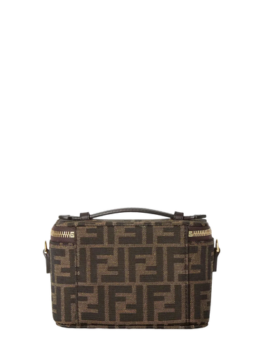 FENDI $1950 Brown Fabric Mini Vanity Bag New & Authentic - Picture 2 of 4