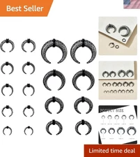 Elegant Acrylic Ear Stretching Tapers Kit: 18 Pieces from 14G to 00G Selection