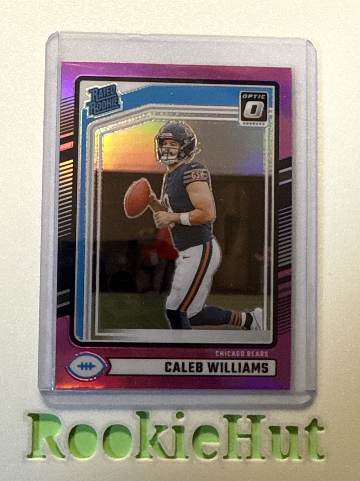 CALEB WILLIAMS 2024 Panini Donruss PINK PRIZM Optic Preview Rated Rookie RC