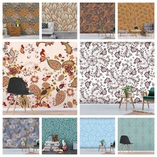 3D Floral Color Pattern Self-adhesive Wallpaper Removable Wallpaper Wall Mural