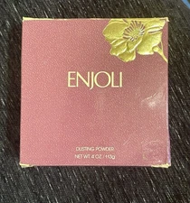 Vintage Revlon Enjoli Perfumed Dusting Powder 4 oz New with Box